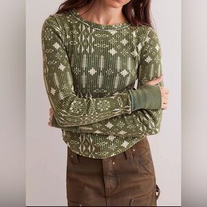 Free People We The Free Pretty Little Thermal Top NWOT